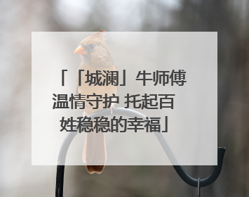 「城澜」牛师傅温情守护 托起百姓稳稳的幸福