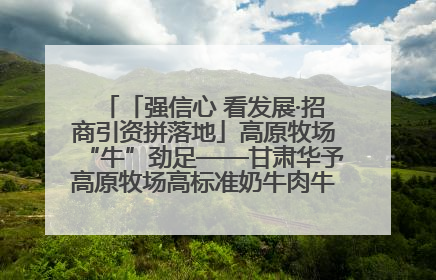「强信心 看发展·招商引资拼落地」高原牧场“牛”劲足——甘肃华予高原牧场高标准奶牛肉牛养殖项目一线见闻