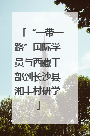 “一带一路”国际学员与西藏干部到长沙县湘丰村研学
