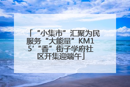 “小集市”汇聚为民服务“大能量”KM15′“香”街子学府社区开集迎端午