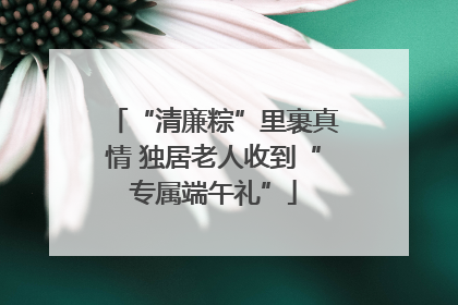 “清廉粽”里裹真情 独居老人收到“专属端午礼”