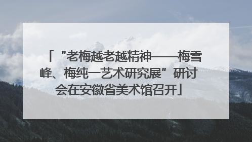 “老梅越老越精神——梅雪峰、梅纯一艺术研究展”研讨会在安徽省美术馆召开