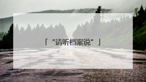 “请听档案说”