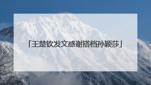王楚钦发文感谢搭档孙颖莎