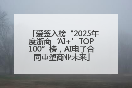 爱签入榜“2025年度浙商‘AI+’TOP100”榜，AI电子合同重塑商业未来