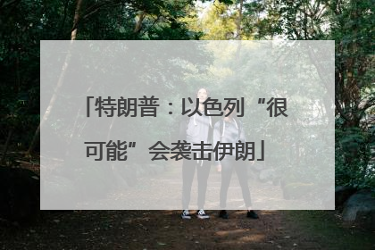 特朗普：以色列“很可能”会袭击伊朗