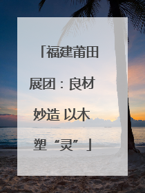 福建莆田展团：良材妙造 以木塑“灵”
