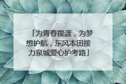 为青春摆渡，为梦想护航，东风本田接力泉城爱心护考路