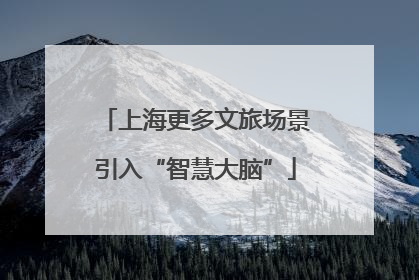 上海更多文旅场景引入“智慧大脑”