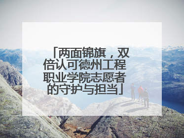 两面锦旗，双倍认可德州工程职业学院志愿者的守护与担当
