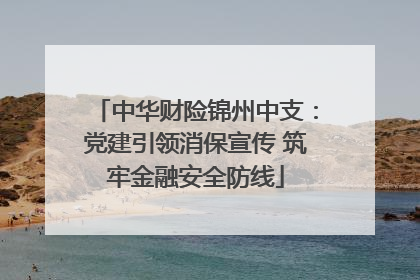 中华财险锦州中支：党建引领消保宣传 筑牢金融安全防线