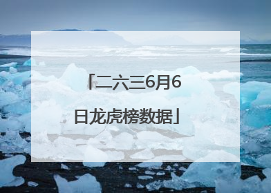 二六三6月6日龙虎榜数据