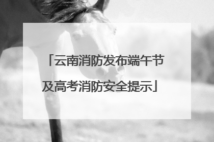 云南消防发布端午节及高考消防安全提示