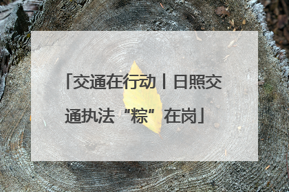 交通在行动丨日照交通执法“粽”在岗