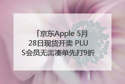 京东Apple 5月28日现货开卖 PLUS会员无需凑单先打9折再叠618优惠
