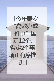 今年泰安“高效办成一件事”国定12个、省定2个事项正有序推进