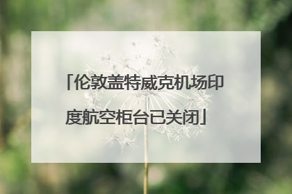 伦敦盖特威克机场印度航空柜台已关闭