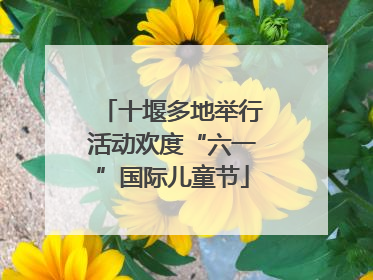 十堰多地举行活动欢度“六一”国际儿童节