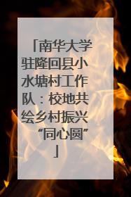 南华大学驻隆回县小水塘村工作队：校地共绘乡村振兴“同心圆”