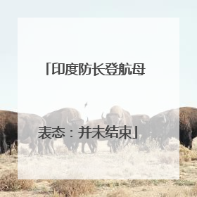 印度防长登航母表态：并未结束