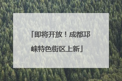 即将开放！成都邛崃特色街区上新