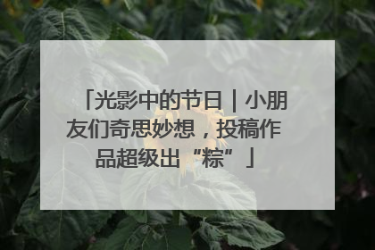 光影中的节日｜小朋友们奇思妙想，投稿作品超级出“粽”