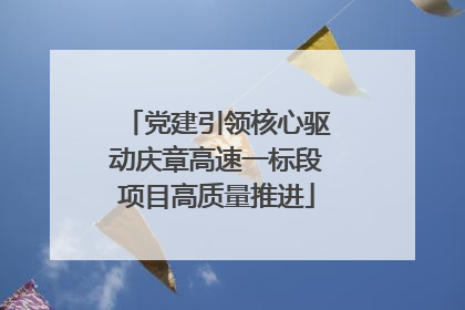 党建引领核心驱动庆章高速一标段项目高质量推进