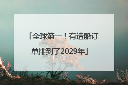全球第一！有造船订单排到了2029年