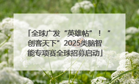 全球广发“英雄帖”！“创客天下”2025类脑智能专项赛全球招募启动
