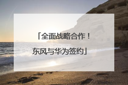 全面战略合作！东风与华为签约