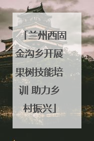兰州西固金沟乡开展果树技能培训 助力乡村振兴