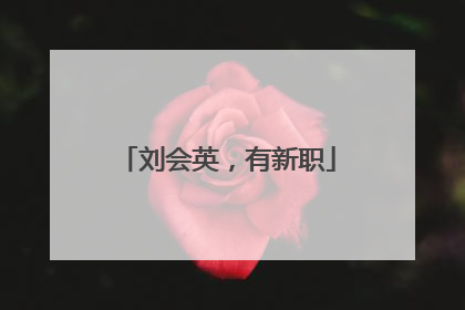 刘会英，有新职