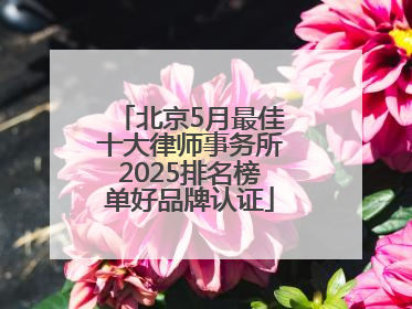 北京5月最佳十大律师事务所2025排名榜单好品牌认证
