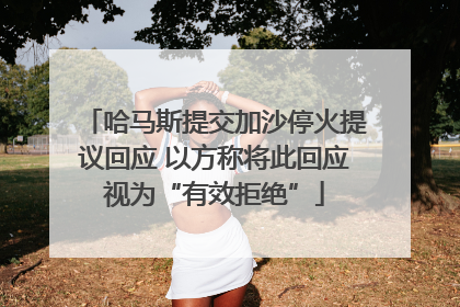 哈马斯提交加沙停火提议回应 以方称将此回应视为“有效拒绝”