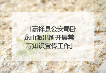 嘉祥县公安局卧龙山派出所开展禁毒知识宣传工作