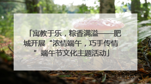 寓教于乐，粽香满溢——肥城开展“浓情端午，巧手传情”端午节文化主题活动