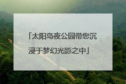 太阳岛夜公园带您沉浸于梦幻光影之中