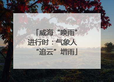 威海“唤雨”进行时：气象人“追云”增雨