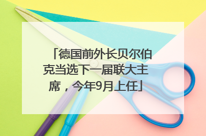 德国前外长贝尔伯克当选下一届联大主席，今年9月上任