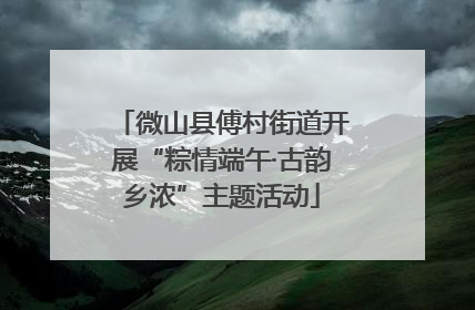 微山县傅村街道开展“粽情端午·古韵乡浓”主题活动