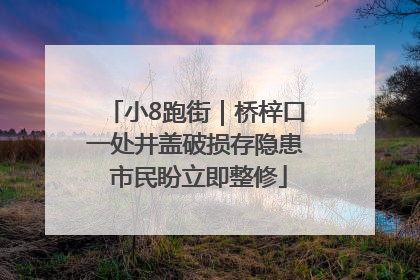 小8跑街｜桥梓口一处井盖破损存隐患 市民盼立即整修