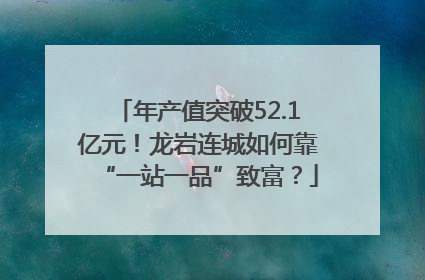年产值突破52.1亿元！龙岩连城如何靠“一站一品”致富？