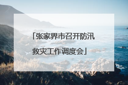 张家界市召开防汛救灾工作调度会