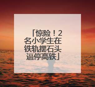 惊险！2名小学生在铁轨摆石头逼停高铁
