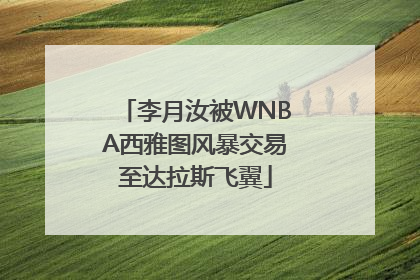 李月汝被WNBA西雅图风暴交易至达拉斯飞翼