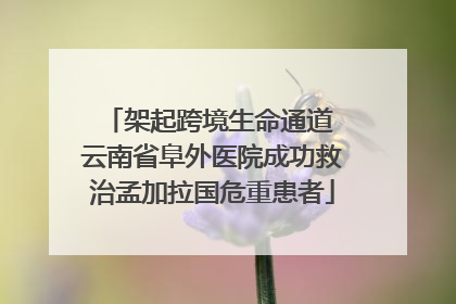 架起跨境生命通道 云南省阜外医院成功救治孟加拉国危重患者