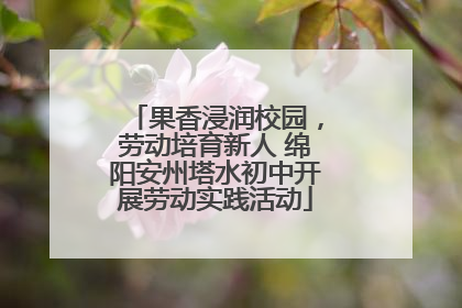果香浸润校园，劳动培育新人 绵阳安州塔水初中开展劳动实践活动