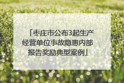 枣庄市公布3起生产经营单位事故隐患内部报告奖励典型案例