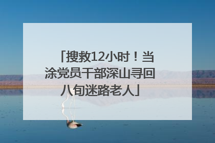 搜救12小时！当涂党员干部深山寻回八旬迷路老人