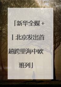 新华全媒＋丨北京发出首趟跨里海中欧班列